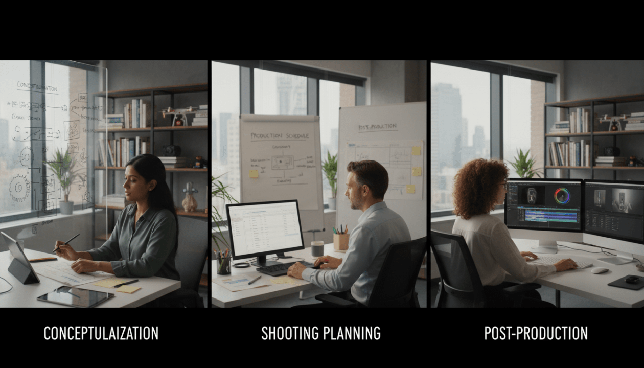 erstellen sie effektive produktvideos für b2b mit professioneller konzeption, präziser drehplanung und hochwertiger post-produktion.